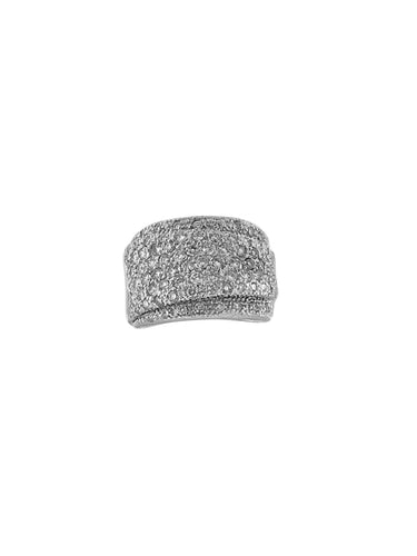 Bague 53.5 Bague en or blanc 18 carats avec diamant 1,50 ct 58 Facettes