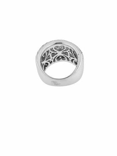 Bague 53.5 Bague en or blanc 18 carats avec diamant 1,50 ct 58 Facettes