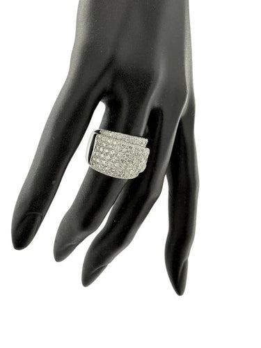 Bague 53.5 Bague en or blanc 18 carats avec diamant 1,50 ct 58 Facettes