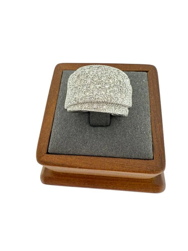 Bague 53.5 Bague en or blanc 18 carats avec diamant 1,50 ct 58 Facettes