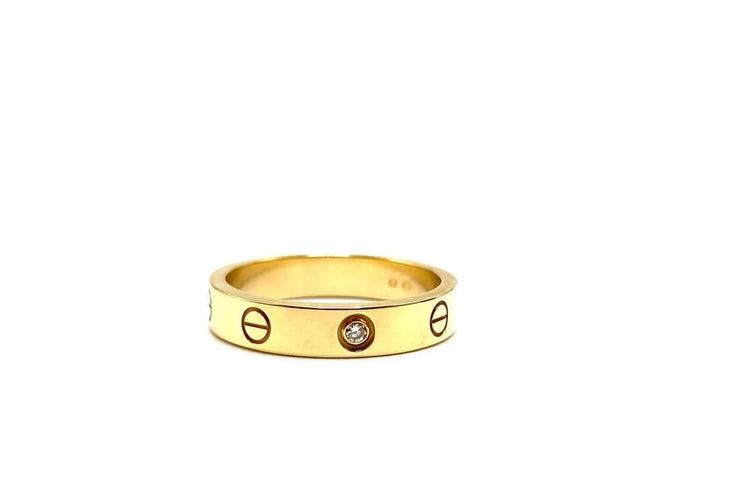 Bague 56 Cartier Love - Bague petit modèle en or 18k et diamant 58 Facettes