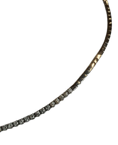 Collier Collier rivière en or blanc 18k et 3 ct de diamants 58 Facettes Bo/260047