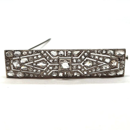 Broche Broche Art déco roses de diamants en or blanc 18 carats 58 Facettes BO/260007