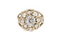 Bague 54 Bague dôme ancienne en or blanc et diamants 58 Facettes