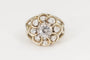 Bague 54 Bague dôme ancienne en or blanc et diamants 58 Facettes