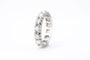 Bague 54 Bague en or blanc 18 carats sertie de diamants 58 Facettes