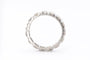 Bague 54 Bague en or blanc 18 carats sertie de diamants 58 Facettes