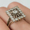 Bague 54 Bague vintage en or blanc avec diamants taille ancienne 58 Facettes
