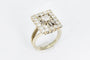 Bague 54 Bague vintage en or blanc avec diamants taille ancienne 58 Facettes