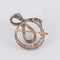 Broche Broche nœud - Diamants en or jaune et or blanc 18 ct 58 Facettes 1