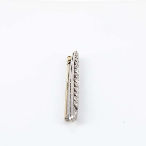 Broche Broche Art déco - 15 diamants en or blanc 18 ct et platine 58 Facettes 1