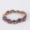 Bracelet Bracelet ligne de pierres en or jaune 14 ct et améthystes 58 Facettes 1