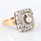 Bague 54 Bague rétro en or jaune 18 ct, perle et diamants 58 Facettes 1