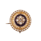 Broche Broche fleur en or jaune avec améthyste, perles et diamants 58 Facettes 1