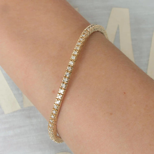 Bracelet Bracelet rivière en or jaune 18 ct et diamants 58 Facettes 1