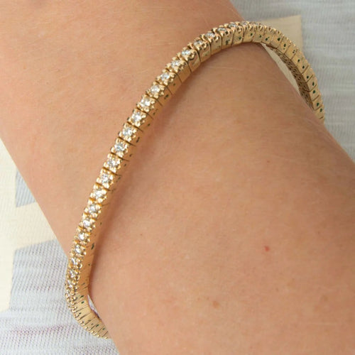Bracelet Bracelet rivière en or jaune 18 ct et diamants 58 Facettes 1