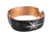 Bracelet Manchette et broche de deuil en or rose 14 ct, émail noir et diamants 58 Facettes 1