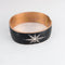 Bracelet Manchette et broche de deuil en or rose 14 ct, émail noir et diamants 58 Facettes 1