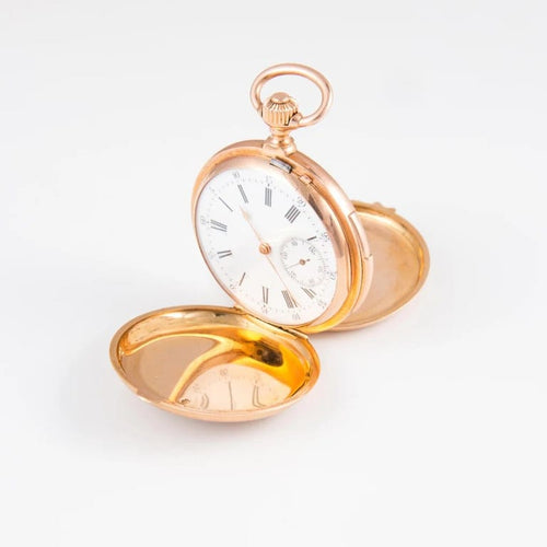 Montre Pétri Fab - Montre à gousset répétition minute en or jaune 58 Facettes 1