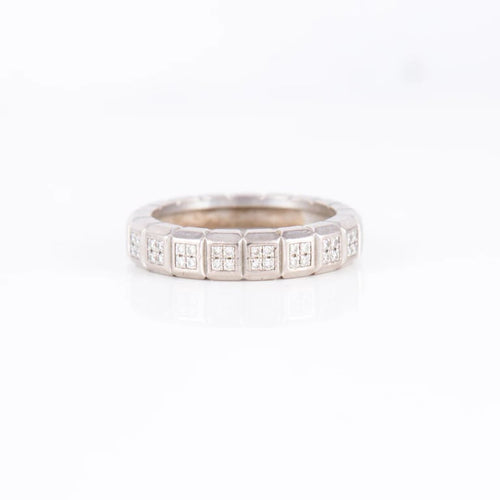Bague 52 Chopard Ice Cube - Alliance en or blanc 18 ct et diamant 58 Facettes 1