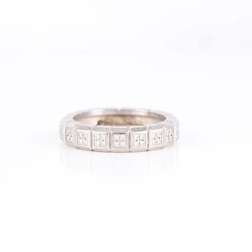 Bague 52 Chopard Ice Cube - Alliance en or blanc 18 ct et diamant 58 Facettes 1