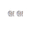 Boucles d'oreilles Clous d'oreilles - Diamants taille princesse en or blanc 18 carats 58 Facettes 220321