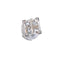 Boucles d'oreilles Clous d'oreilles - Diamants taille princesse en or blanc 18 carats 58 Facettes 220321