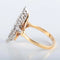 Bague 56 Bague marquise ancienne en or jaune 750 et diamants 58 Facettes