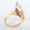 Bague 56 Bague marquise ancienne en or jaune 750 et diamants 58 Facettes