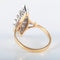 Bague 56 Bague marquise ancienne en or jaune 750 et diamants 58 Facettes