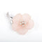Broche Broche hibiscus en or blanc 14K, quartz rose et diamants 58 Facettes 220330