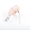 Broche Broche hibiscus en or blanc 14K, quartz rose et diamants 58 Facettes 220330