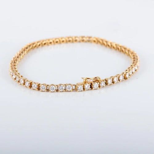 Bracelet Bracelet rivière en or jaune 750 et diamants 58 Facettes 220409
