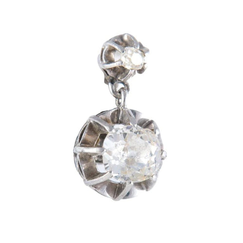 Boucles d'oreilles Boucles d'oreilles dormeuses en or blanc 750 ornées de diamants 58 Facettes 220393
