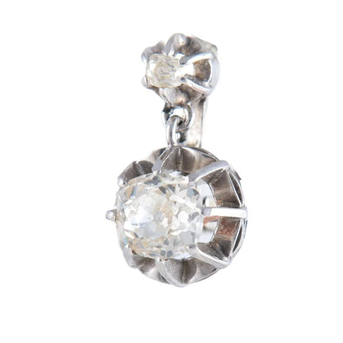 Boucles d'oreilles Boucles d'oreilles dormeuses en or blanc 750 ornées de diamants 58 Facettes 220393