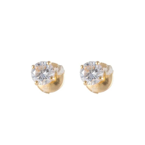 Boucles d'oreilles Clous d’oreilles en or jaune 750 et diamants 1,40 ct 58 Facettes 220425