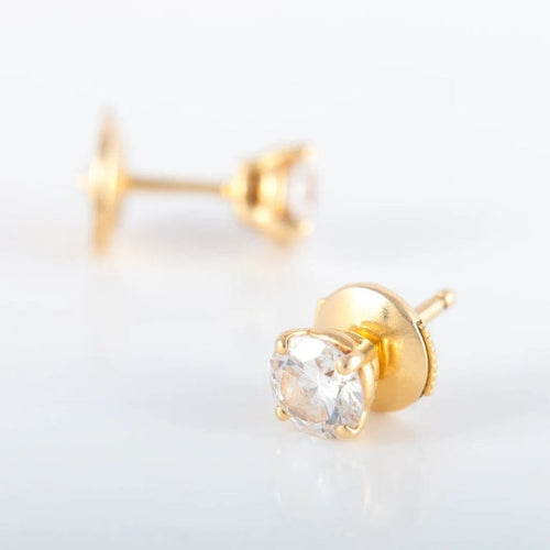 Boucles d'oreilles Clous d’oreilles en or jaune 750 et diamants 1,40 ct 58 Facettes 220425