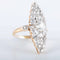 Bague 44 Bague marquise en or jaune 750 ornée de diamants 58 Facettes 220396