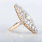 Bague 44 Bague marquise en or jaune 750 ornée de diamants 58 Facettes 220396