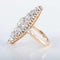 Bague 44 Bague marquise en or jaune 750 ornée de diamants 58 Facettes 220396