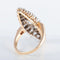 Bague 44 Bague marquise en or jaune 750 ornée de diamants 58 Facettes 220396