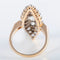 Bague 44 Bague marquise en or jaune 750 ornée de diamants 58 Facettes 220396