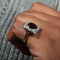 Bague 59 Bague - Grenat et diamants en or jaune 14K 58 Facettes 220382