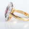 Bague 59 Bague - Grenat et diamants en or jaune 14K 58 Facettes 220382
