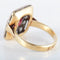 Bague 59 Bague - Grenat et diamants en or jaune 14K 58 Facettes 220382