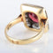 Bague 59 Bague - Grenat et diamants en or jaune 14K 58 Facettes 220382