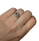 Bague 55 Bague trèfle en or 14K et argent, sertie de diamants 58 Facettes