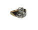 Bague 55 Bague trèfle en or 14K et argent, sertie de diamants 58 Facettes