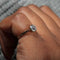 Bague 51 Bague solitaire serti clos en or rose 14K et diamant 58 Facettes 220383