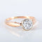 Bague 51 Bague solitaire serti clos en or rose 14K et diamant 58 Facettes 220383